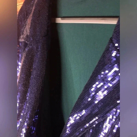 Blue sequin all over jumpsuit - Picture 8 of 16